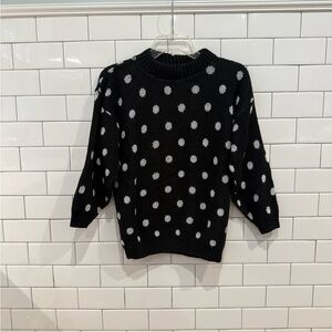 Black and White Polka Dot Sweater